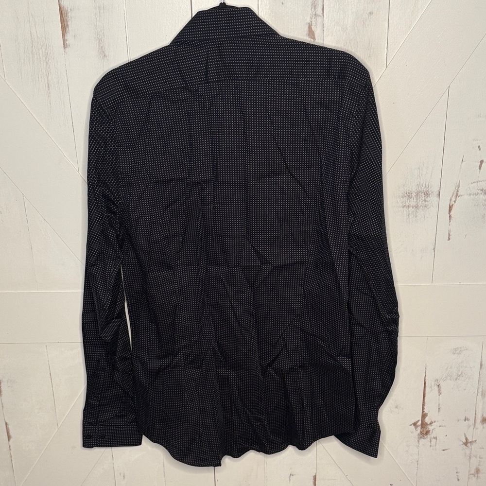 Express Men's Black Patterned Button Down Shirt N… - image 5